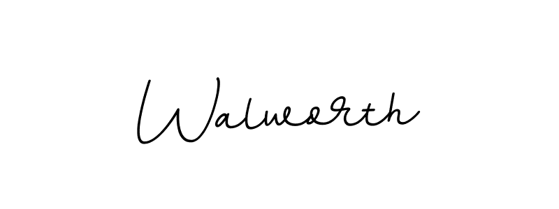 How to make Walworth name signature. Use BallpointsItalic-DORy9 style for creating short signs online. This is the latest handwritten sign. Walworth signature style 11 images and pictures png