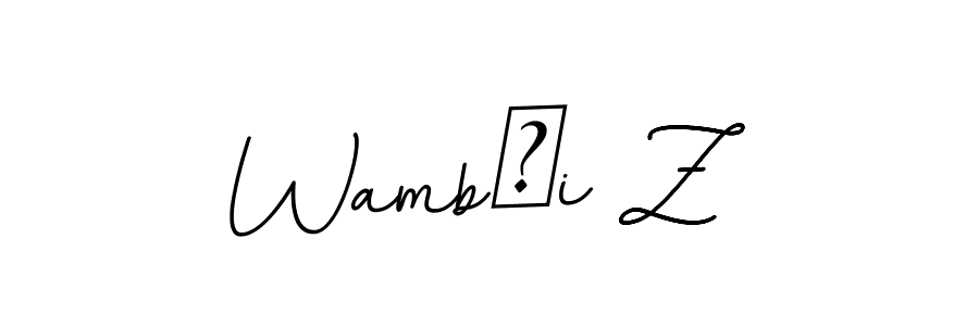 How to Draw Wambũi Z signature style? BallpointsItalic-DORy9 is a latest design signature styles for name Wambũi Z. Wambũi Z signature style 11 images and pictures png