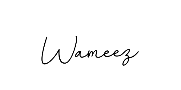 Use a signature maker to create a handwritten signature online. With this signature software, you can design (BallpointsItalic-DORy9) your own signature for name Wameez. Wameez signature style 11 images and pictures png