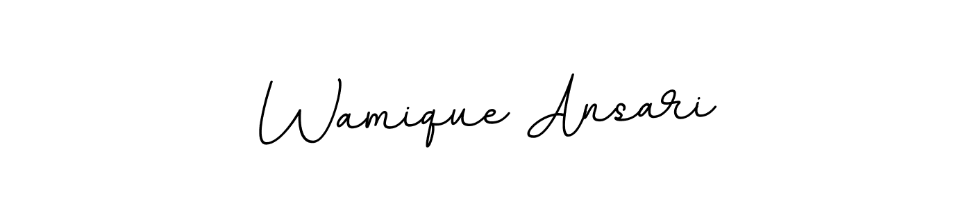 This is the best signature style for the Wamique Ansari name. Also you like these signature font (BallpointsItalic-DORy9). Mix name signature. Wamique Ansari signature style 11 images and pictures png