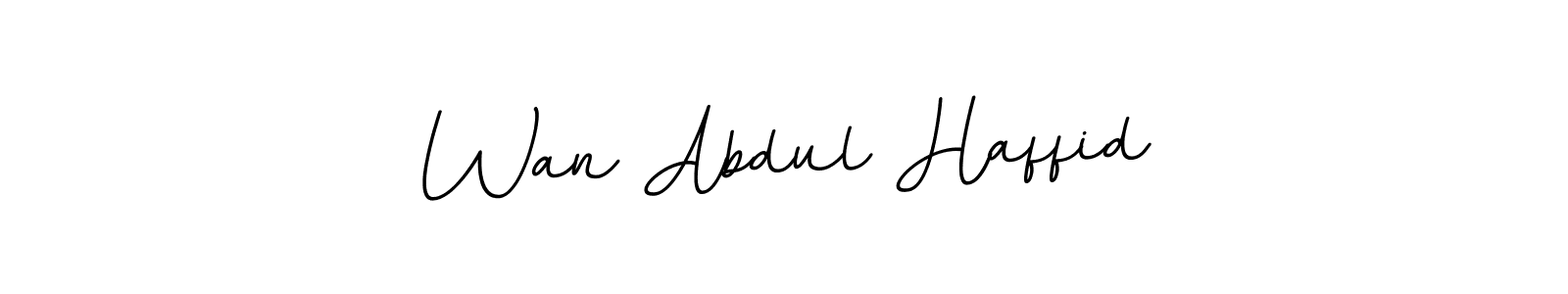 Similarly BallpointsItalic-DORy9 is the best handwritten signature design. Signature creator online .You can use it as an online autograph creator for name Wan Abdul Haffid. Wan Abdul Haffid signature style 11 images and pictures png