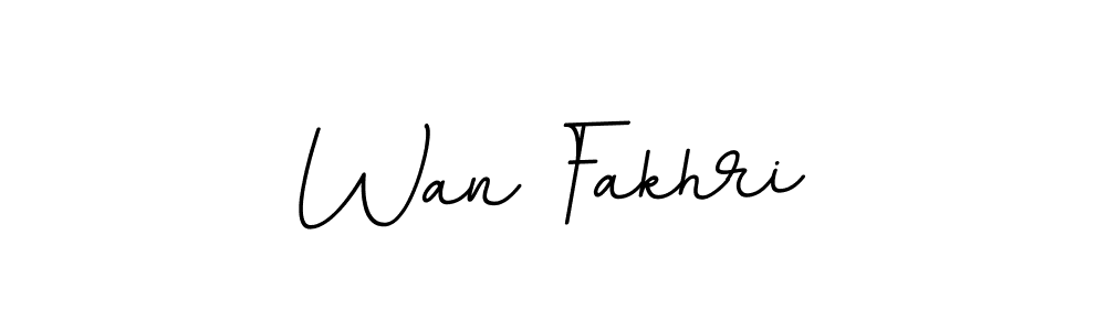 It looks lik you need a new signature style for name Wan Fakhri. Design unique handwritten (BallpointsItalic-DORy9) signature with our free signature maker in just a few clicks. Wan Fakhri signature style 11 images and pictures png