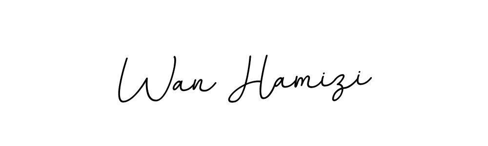 The best way (BallpointsItalic-DORy9) to make a short signature is to pick only two or three words in your name. The name Wan Hamizi include a total of six letters. For converting this name. Wan Hamizi signature style 11 images and pictures png