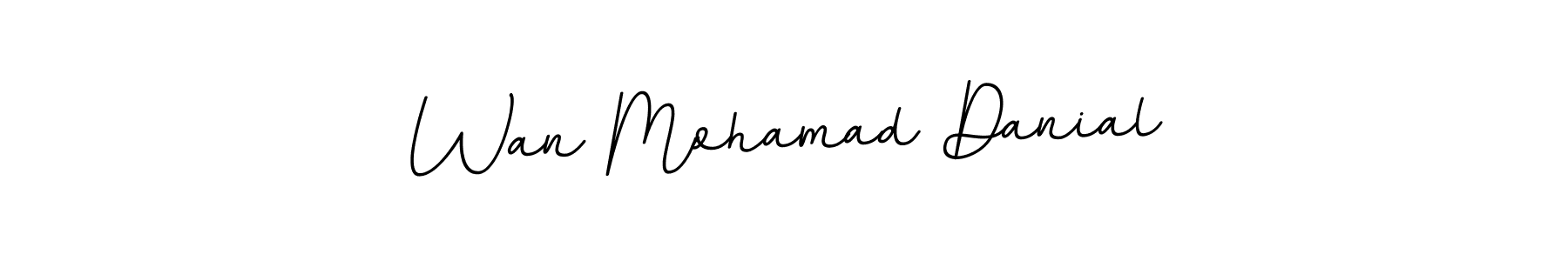 BallpointsItalic-DORy9 is a professional signature style that is perfect for those who want to add a touch of class to their signature. It is also a great choice for those who want to make their signature more unique. Get Wan Mohamad Danial name to fancy signature for free. Wan Mohamad Danial signature style 11 images and pictures png