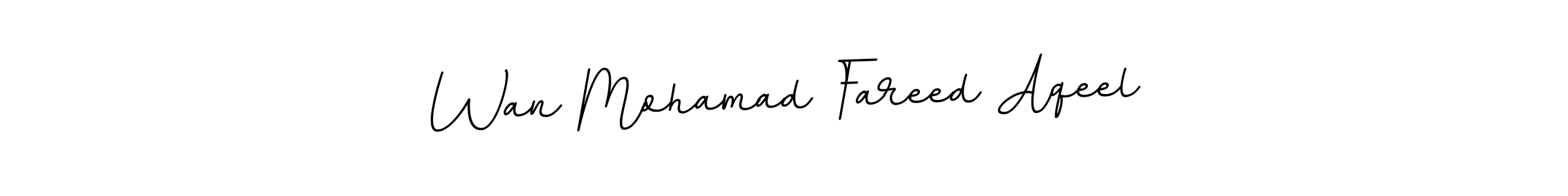 You can use this online signature creator to create a handwritten signature for the name Wan Mohamad Fareed Aqeel. This is the best online autograph maker. Wan Mohamad Fareed Aqeel signature style 11 images and pictures png