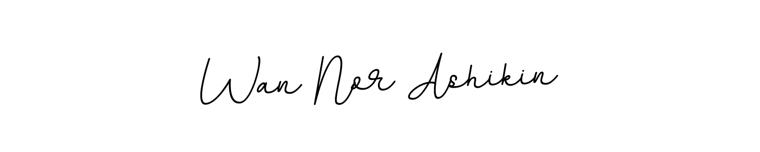 The best way (BallpointsItalic-DORy9) to make a short signature is to pick only two or three words in your name. The name Wan Nor Ashikin include a total of six letters. For converting this name. Wan Nor Ashikin signature style 11 images and pictures png