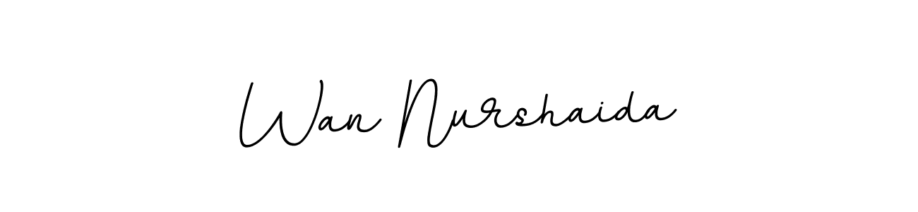 Design your own signature with our free online signature maker. With this signature software, you can create a handwritten (BallpointsItalic-DORy9) signature for name Wan Nurshaida. Wan Nurshaida signature style 11 images and pictures png