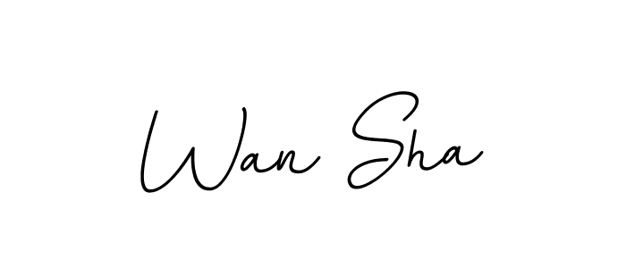 How to make Wan Sha signature? BallpointsItalic-DORy9 is a professional autograph style. Create handwritten signature for Wan Sha name. Wan Sha signature style 11 images and pictures png