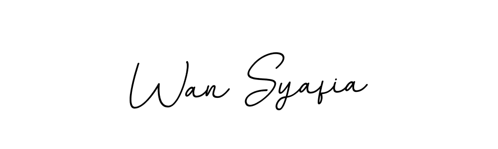 You should practise on your own different ways (BallpointsItalic-DORy9) to write your name (Wan Syafia) in signature. don't let someone else do it for you. Wan Syafia signature style 11 images and pictures png