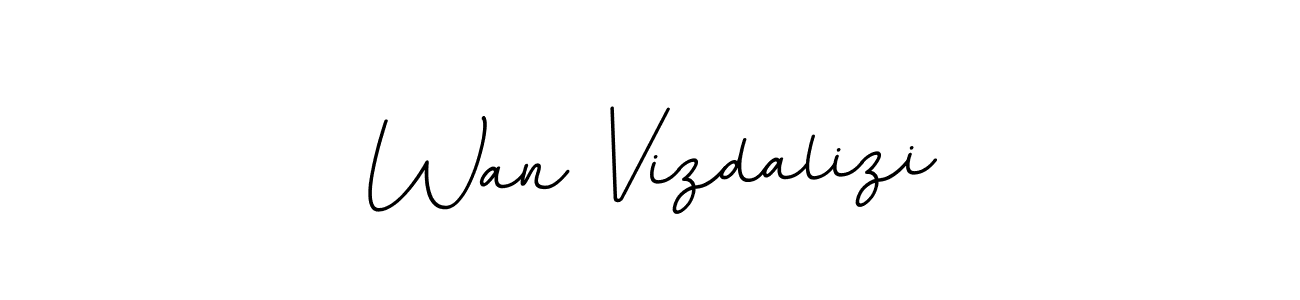 How to make Wan Vizdalizi name signature. Use BallpointsItalic-DORy9 style for creating short signs online. This is the latest handwritten sign. Wan Vizdalizi signature style 11 images and pictures png