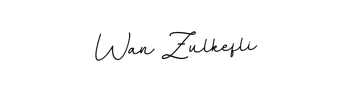 Design your own signature with our free online signature maker. With this signature software, you can create a handwritten (BallpointsItalic-DORy9) signature for name Wan Zulkefli. Wan Zulkefli signature style 11 images and pictures png