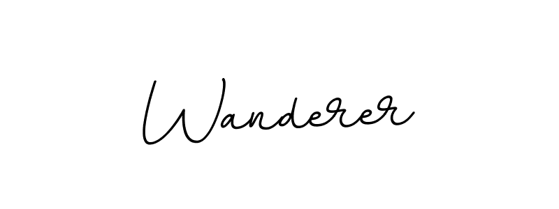 Design your own signature with our free online signature maker. With this signature software, you can create a handwritten (BallpointsItalic-DORy9) signature for name Wanderer. Wanderer signature style 11 images and pictures png