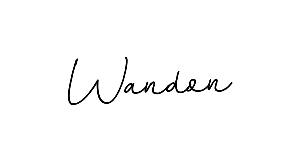 Wandon stylish signature style. Best Handwritten Sign (BallpointsItalic-DORy9) for my name. Handwritten Signature Collection Ideas for my name Wandon. Wandon signature style 11 images and pictures png