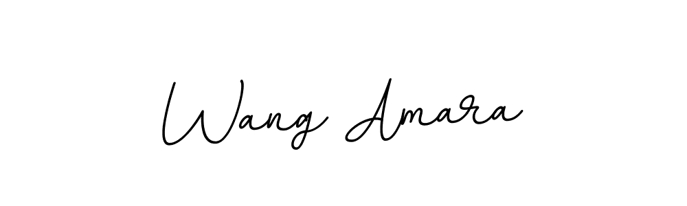 You should practise on your own different ways (BallpointsItalic-DORy9) to write your name (Wang Amara) in signature. don't let someone else do it for you. Wang Amara signature style 11 images and pictures png