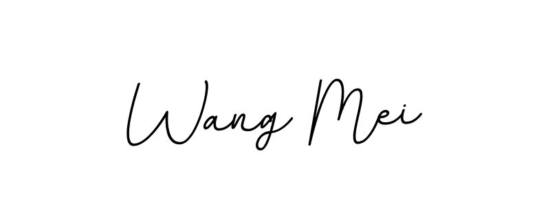 Make a beautiful signature design for name Wang Mei. With this signature (BallpointsItalic-DORy9) style, you can create a handwritten signature for free. Wang Mei signature style 11 images and pictures png