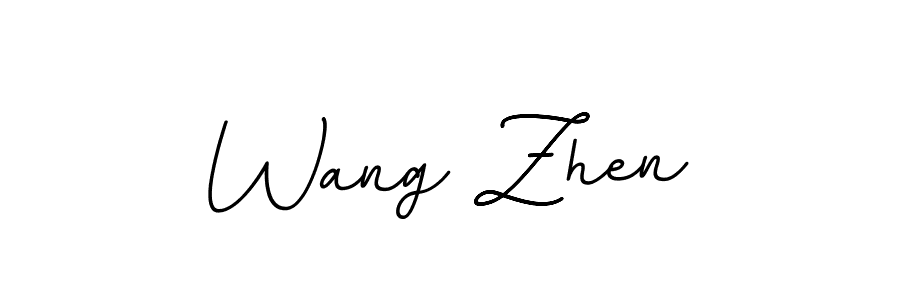 How to make Wang Zhen name signature. Use BallpointsItalic-DORy9 style for creating short signs online. This is the latest handwritten sign. Wang Zhen signature style 11 images and pictures png