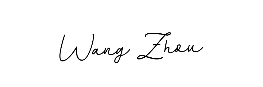 How to make Wang Zhou name signature. Use BallpointsItalic-DORy9 style for creating short signs online. This is the latest handwritten sign. Wang Zhou signature style 11 images and pictures png