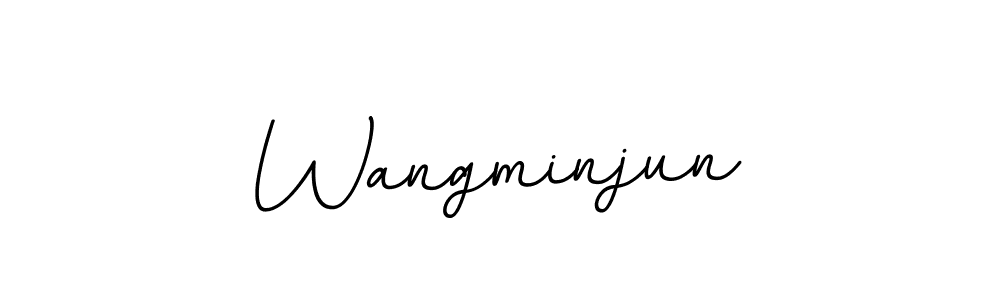 Design your own signature with our free online signature maker. With this signature software, you can create a handwritten (BallpointsItalic-DORy9) signature for name Wangminjun. Wangminjun signature style 11 images and pictures png