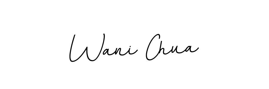 Create a beautiful signature design for name Wani Chua. With this signature (BallpointsItalic-DORy9) fonts, you can make a handwritten signature for free. Wani Chua signature style 11 images and pictures png