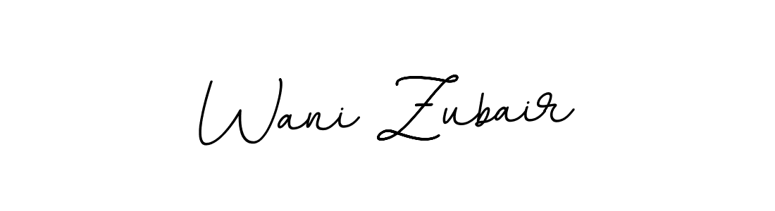 This is the best signature style for the Wani Zubair name. Also you like these signature font (BallpointsItalic-DORy9). Mix name signature. Wani Zubair signature style 11 images and pictures png