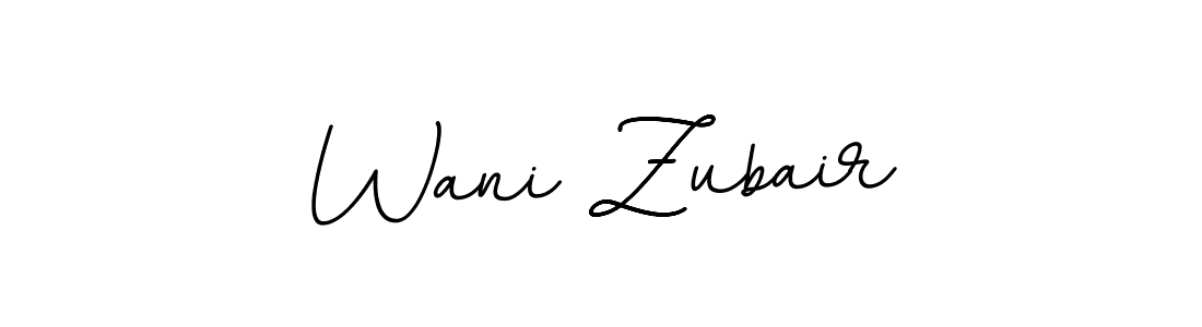 This is the best signature style for the Wani Zubair name. Also you like these signature font (BallpointsItalic-DORy9). Mix name signature. Wani Zubair signature style 11 images and pictures png