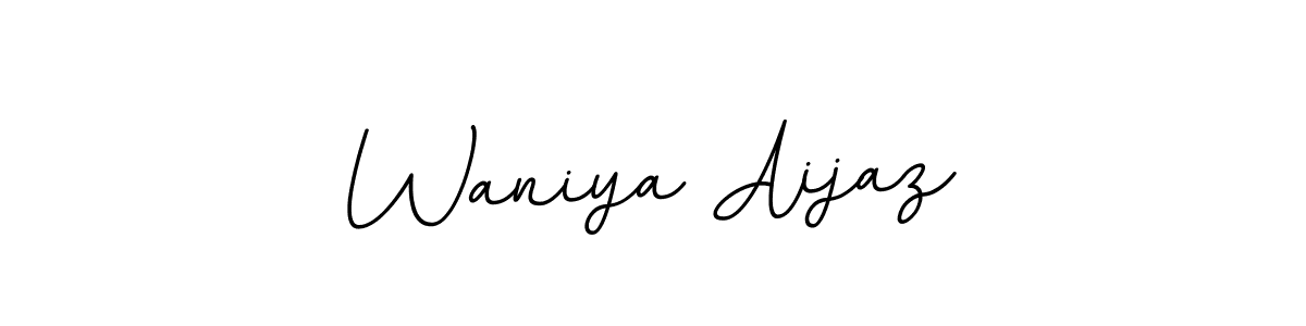 You should practise on your own different ways (BallpointsItalic-DORy9) to write your name (Waniya Aijaz) in signature. don't let someone else do it for you. Waniya Aijaz signature style 11 images and pictures png