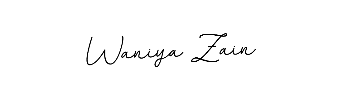 The best way (BallpointsItalic-DORy9) to make a short signature is to pick only two or three words in your name. The name Waniya Zain include a total of six letters. For converting this name. Waniya Zain signature style 11 images and pictures png