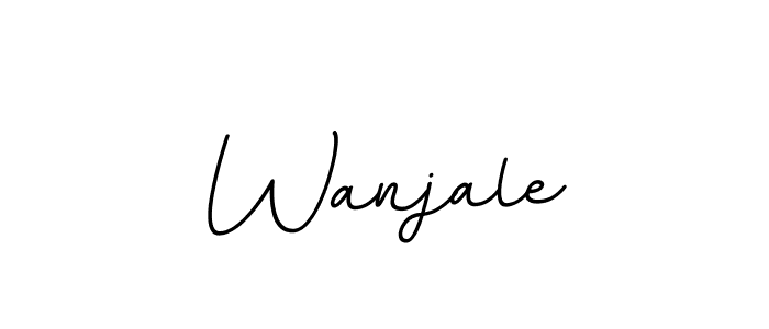 How to make Wanjale name signature. Use BallpointsItalic-DORy9 style for creating short signs online. This is the latest handwritten sign. Wanjale signature style 11 images and pictures png