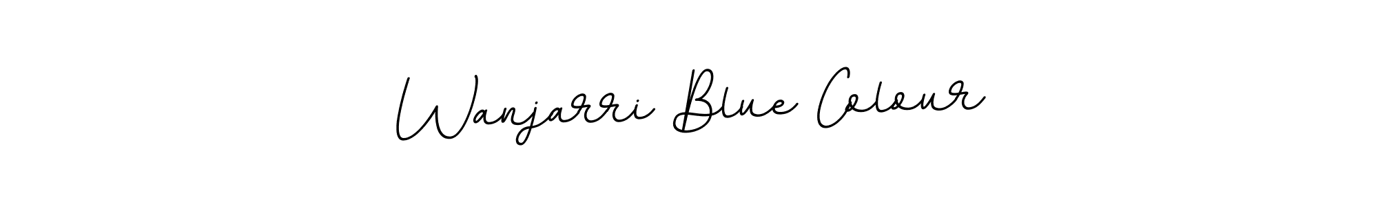 Use a signature maker to create a handwritten signature online. With this signature software, you can design (BallpointsItalic-DORy9) your own signature for name Wanjarri Blue Colour. Wanjarri Blue Colour signature style 11 images and pictures png