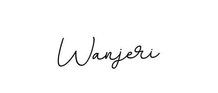 Use a signature maker to create a handwritten signature online. With this signature software, you can design (BallpointsItalic-DORy9) your own signature for name Wanjeri. Wanjeri signature style 11 images and pictures png