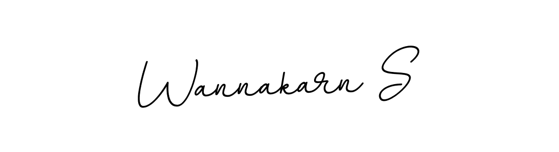 Wannakarn S stylish signature style. Best Handwritten Sign (BallpointsItalic-DORy9) for my name. Handwritten Signature Collection Ideas for my name Wannakarn S. Wannakarn S signature style 11 images and pictures png