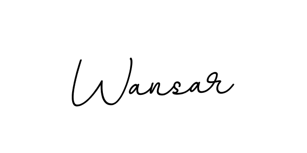 Make a beautiful signature design for name Wansar. With this signature (BallpointsItalic-DORy9) style, you can create a handwritten signature for free. Wansar signature style 11 images and pictures png