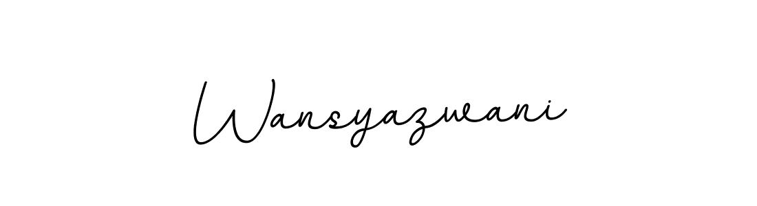 How to make Wansyazwani name signature. Use BallpointsItalic-DORy9 style for creating short signs online. This is the latest handwritten sign. Wansyazwani signature style 11 images and pictures png