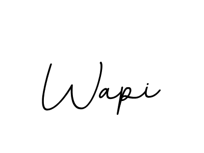 Design your own signature with our free online signature maker. With this signature software, you can create a handwritten (BallpointsItalic-DORy9) signature for name Wapi. Wapi signature style 11 images and pictures png