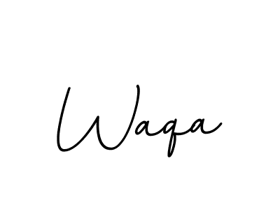 Design your own signature with our free online signature maker. With this signature software, you can create a handwritten (BallpointsItalic-DORy9) signature for name Waqa. Waqa signature style 11 images and pictures png