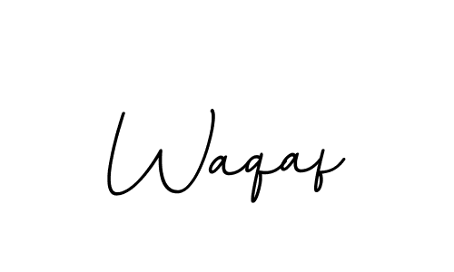 Create a beautiful signature design for name Waqaf. With this signature (BallpointsItalic-DORy9) fonts, you can make a handwritten signature for free. Waqaf signature style 11 images and pictures png