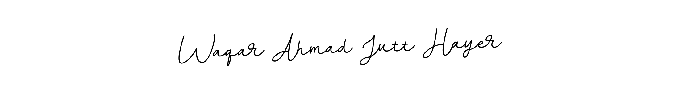 Make a beautiful signature design for name Waqar Ahmad Jutt Hayer. With this signature (BallpointsItalic-DORy9) style, you can create a handwritten signature for free. Waqar Ahmad Jutt Hayer signature style 11 images and pictures png