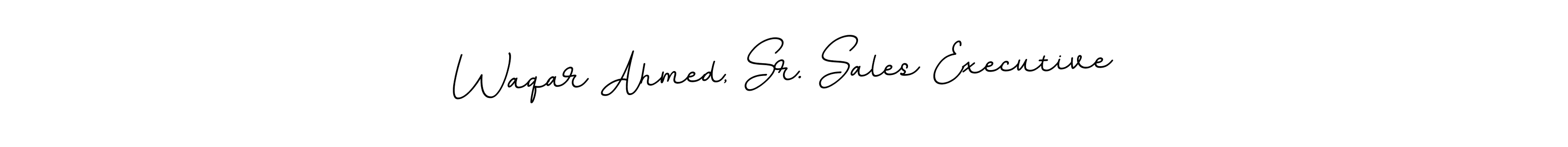 BallpointsItalic-DORy9 is a professional signature style that is perfect for those who want to add a touch of class to their signature. It is also a great choice for those who want to make their signature more unique. Get Waqar Ahmed, Sr. Sales Executive name to fancy signature for free. Waqar Ahmed, Sr. Sales Executive signature style 11 images and pictures png