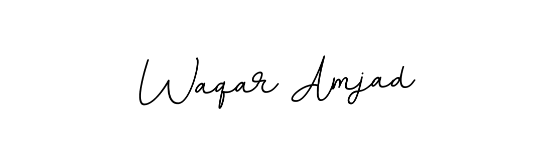 Make a beautiful signature design for name Waqar Amjad. With this signature (BallpointsItalic-DORy9) style, you can create a handwritten signature for free. Waqar Amjad signature style 11 images and pictures png