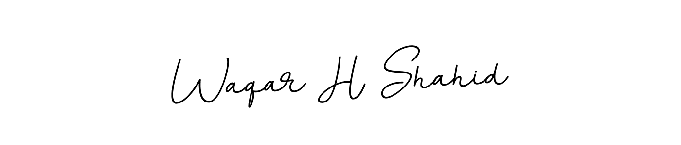 Design your own signature with our free online signature maker. With this signature software, you can create a handwritten (BallpointsItalic-DORy9) signature for name Waqar H Shahid. Waqar H Shahid signature style 11 images and pictures png