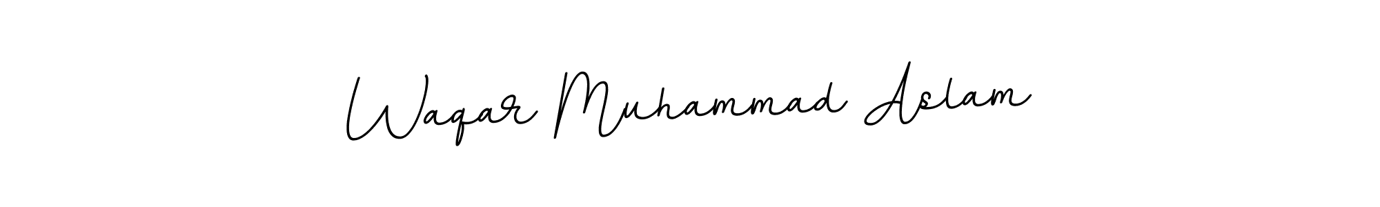 Waqar Muhammad Aslam stylish signature style. Best Handwritten Sign (BallpointsItalic-DORy9) for my name. Handwritten Signature Collection Ideas for my name Waqar Muhammad Aslam. Waqar Muhammad Aslam signature style 11 images and pictures png