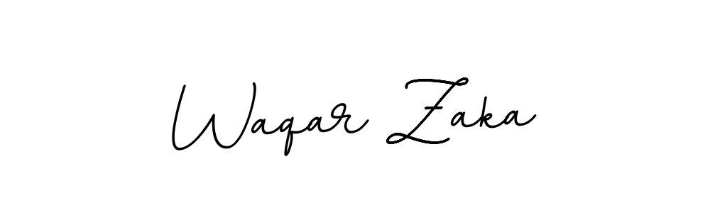 Make a beautiful signature design for name Waqar Zaka. With this signature (BallpointsItalic-DORy9) style, you can create a handwritten signature for free. Waqar Zaka signature style 11 images and pictures png