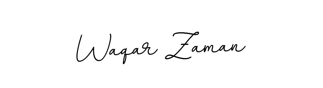 Create a beautiful signature design for name Waqar Zaman. With this signature (BallpointsItalic-DORy9) fonts, you can make a handwritten signature for free. Waqar Zaman signature style 11 images and pictures png