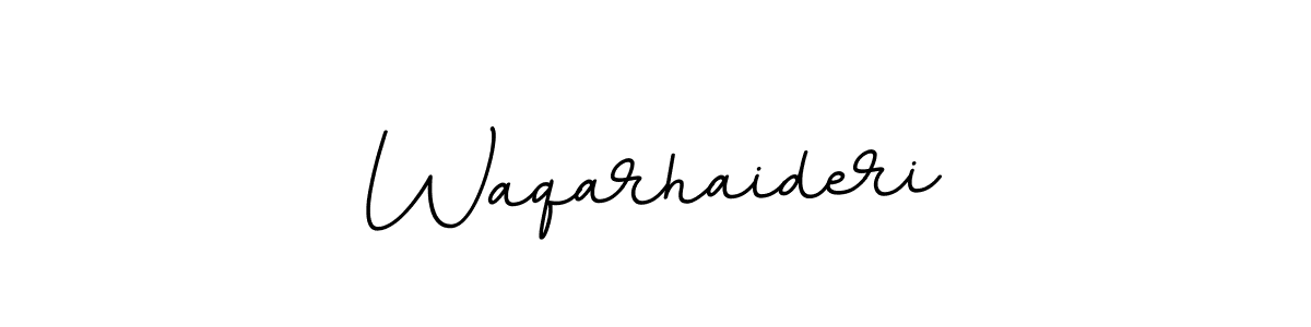 How to make Waqarhaideri name signature. Use BallpointsItalic-DORy9 style for creating short signs online. This is the latest handwritten sign. Waqarhaideri signature style 11 images and pictures png