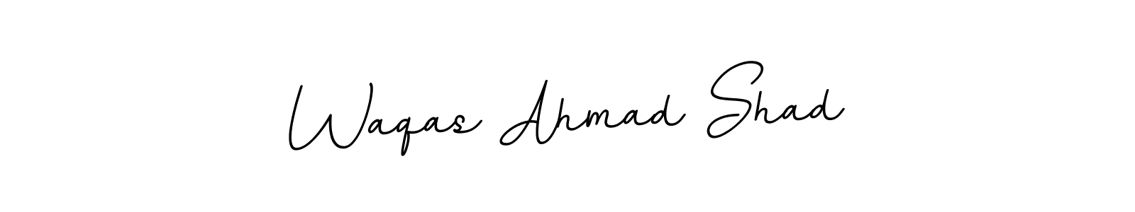 Waqas Ahmad Shad stylish signature style. Best Handwritten Sign (BallpointsItalic-DORy9) for my name. Handwritten Signature Collection Ideas for my name Waqas Ahmad Shad. Waqas Ahmad Shad signature style 11 images and pictures png