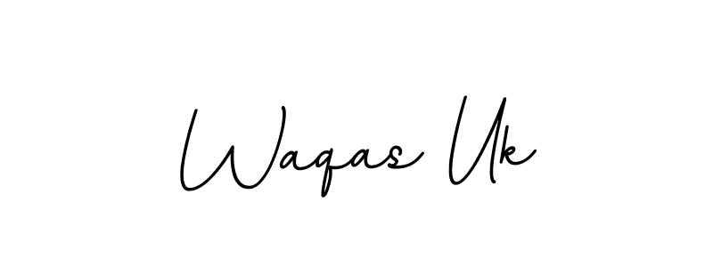 Use a signature maker to create a handwritten signature online. With this signature software, you can design (BallpointsItalic-DORy9) your own signature for name Waqas Uk. Waqas Uk signature style 11 images and pictures png