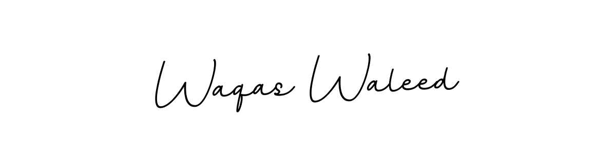 How to make Waqas Waleed name signature. Use BallpointsItalic-DORy9 style for creating short signs online. This is the latest handwritten sign. Waqas Waleed signature style 11 images and pictures png