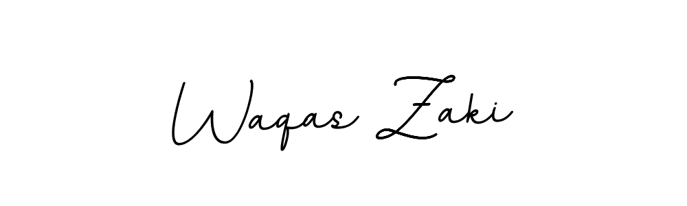 You should practise on your own different ways (BallpointsItalic-DORy9) to write your name (Waqas Zaki) in signature. don't let someone else do it for you. Waqas Zaki signature style 11 images and pictures png