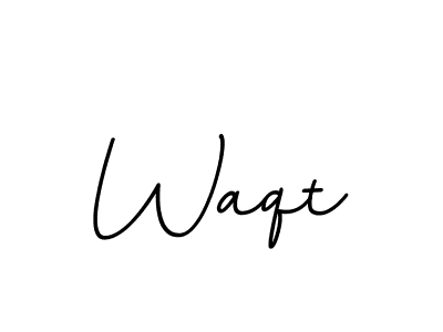 You should practise on your own different ways (BallpointsItalic-DORy9) to write your name (Waqt) in signature. don't let someone else do it for you. Waqt signature style 11 images and pictures png