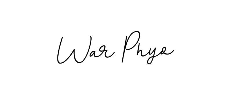 The best way (BallpointsItalic-DORy9) to make a short signature is to pick only two or three words in your name. The name War Phyo include a total of six letters. For converting this name. War Phyo signature style 11 images and pictures png